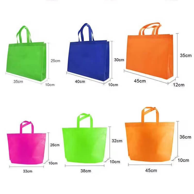 sizes for custom non woven tote bags