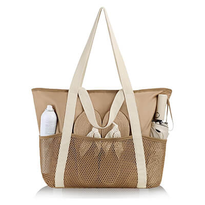 beach tote bag with pockets