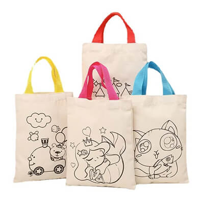 canvas cotton painted tote bags