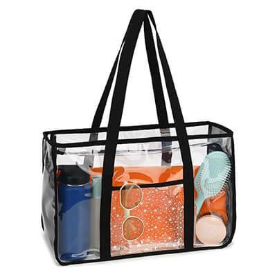 clear beach tote bag
