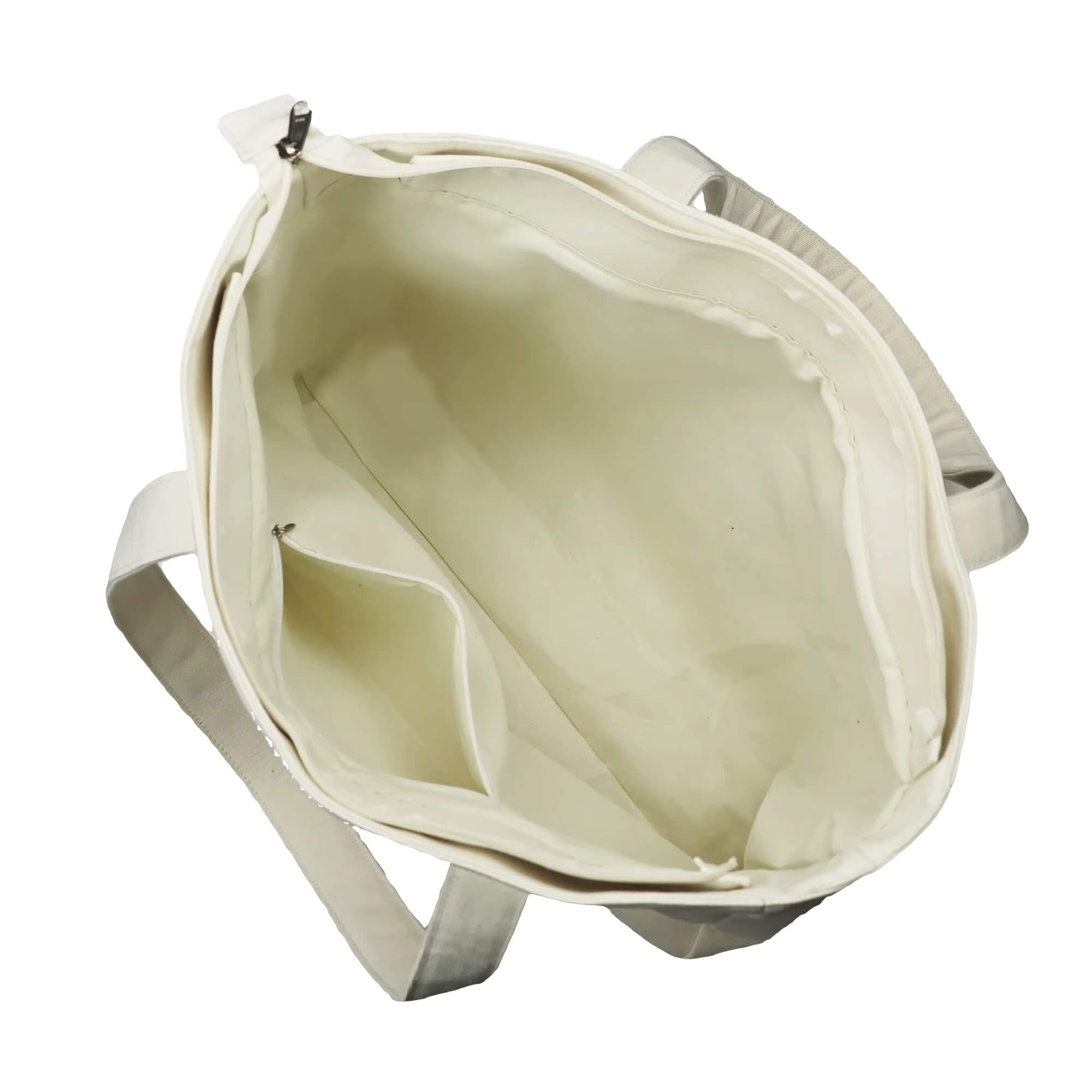 cotton tote bag with zipper